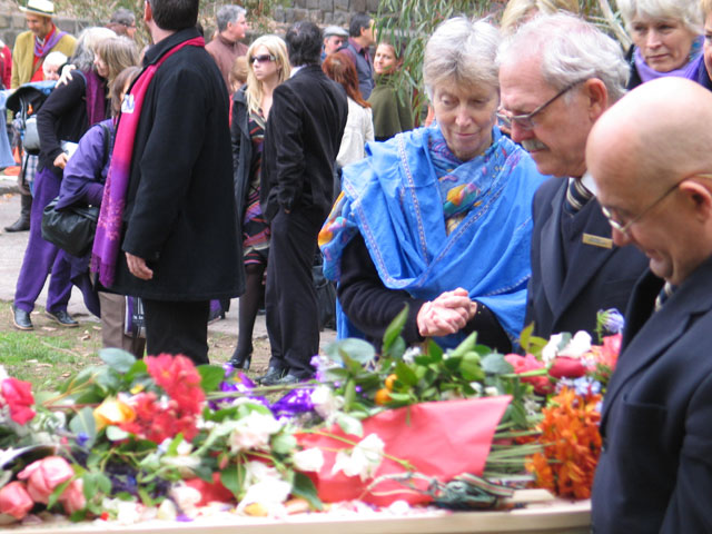 closeup Yoland watches Caty pass 'in transition